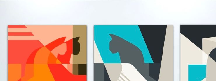 En lille serie ‘Ukuelig og sikker.’ I-IIII.  Printes i alle kvadratiske størrelser.